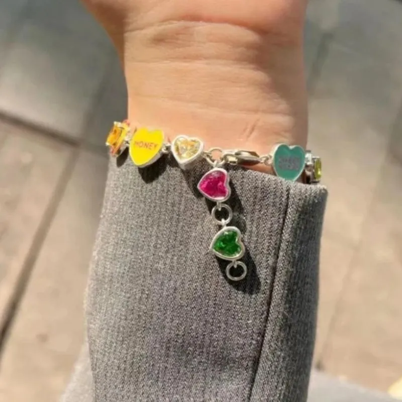 Y2K Colorful Heart Bracelet